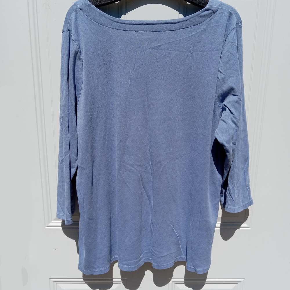 J. Jill Pima Cotton Bundle of XL Tees Blue Pink White - Picture 10 of 12